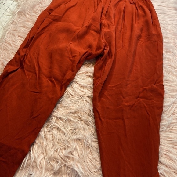 Apiece Apart Orange Red Paper Bag Style Pants sz 0 - Picture 5 of 10